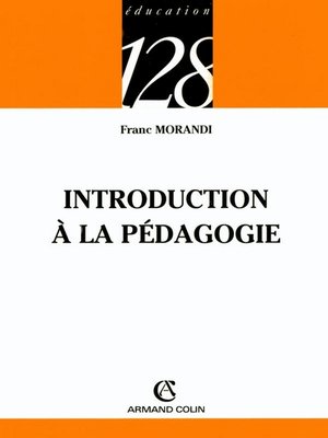 cover image of Introduction à la pédagogie